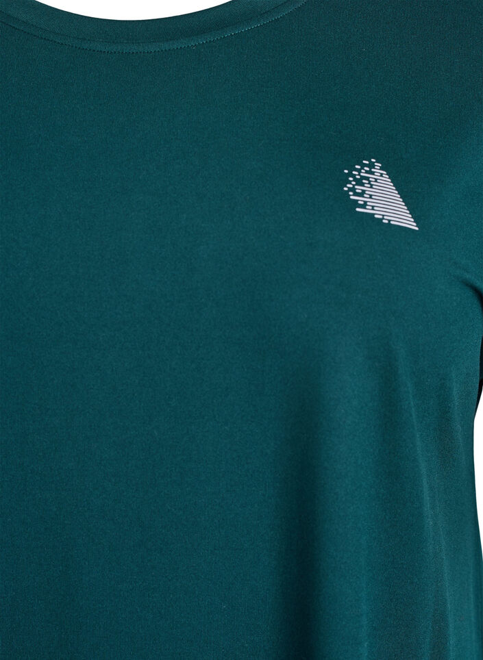 Koszulka treningowa w jednolitym kolorze, Zielony, Packshot image number 2