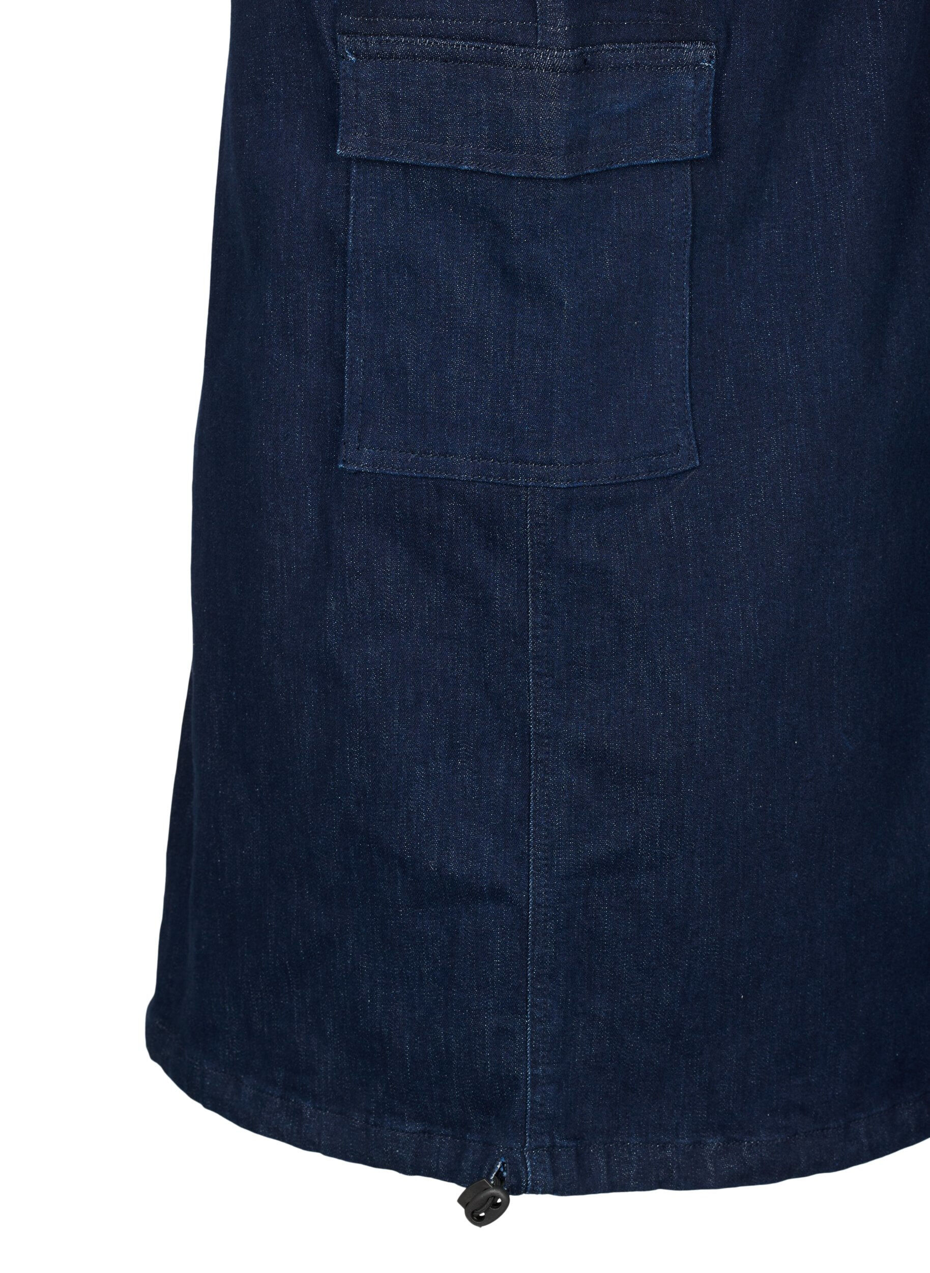 Zizzi Sp&oacute;dnica maxi z&nbsp;dzinsu, Dark Blue Denim, Packshot image number 2