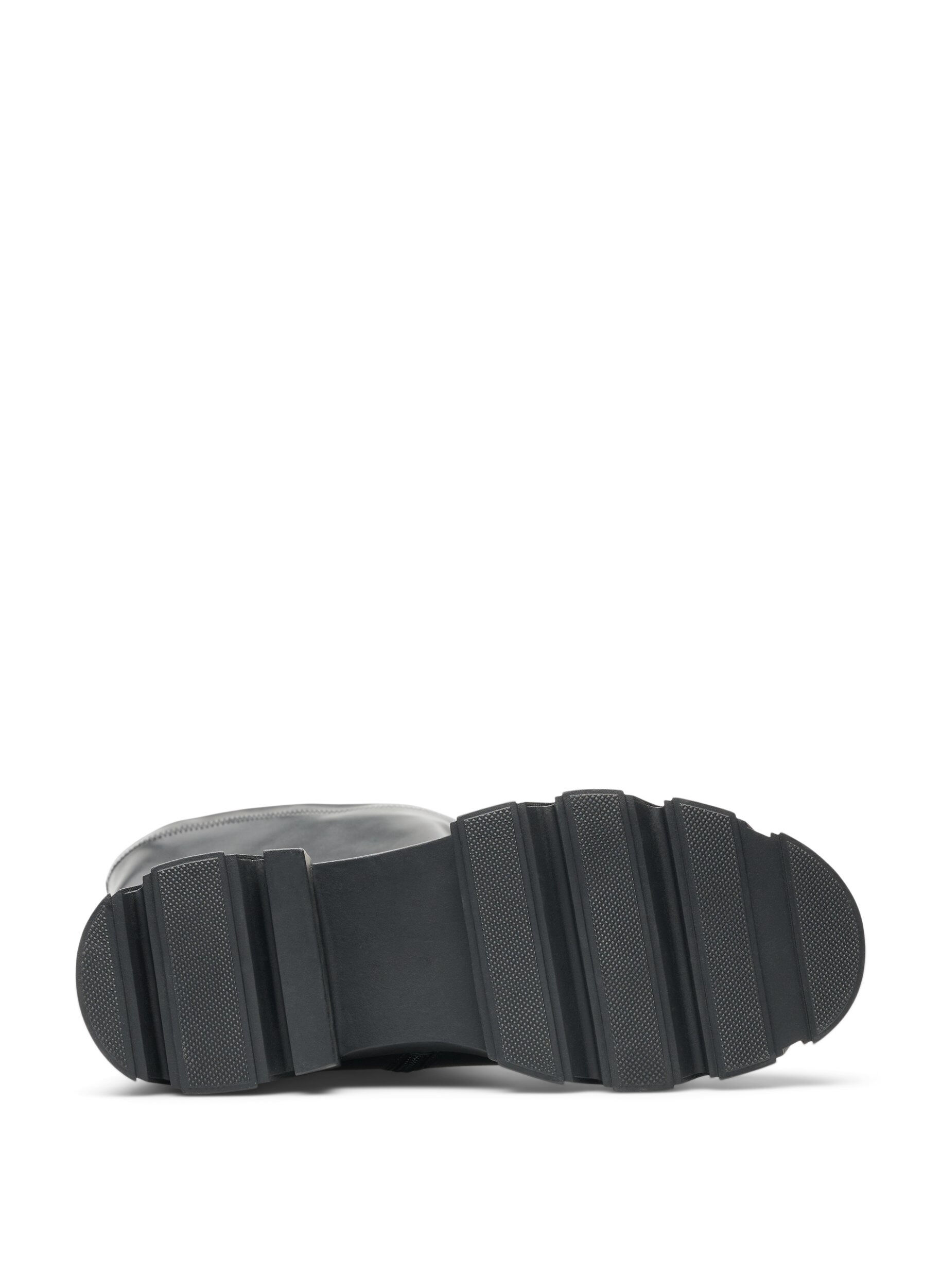 ZizziDlugie buty ze sztucznej sk&oacute;ry ze sztywna podeszwa, Czarne, Packshot image number 4