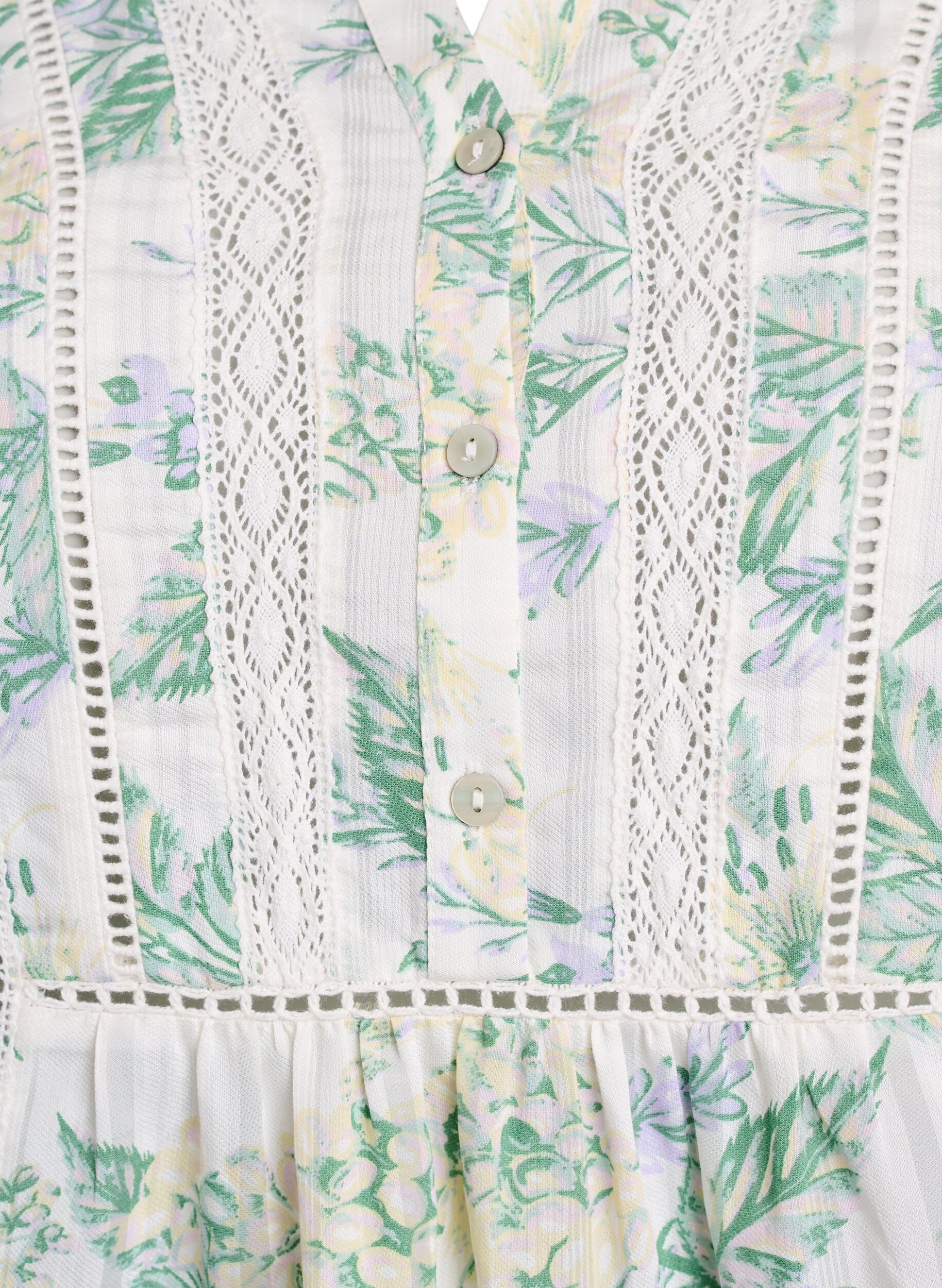 Zizzi Bluzka z nadrukiem i rekawami 1/2, Biały, Packshot image number 2