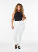 Jeansy super slim z wysokim stanem Amy, Biały, Model image number 0