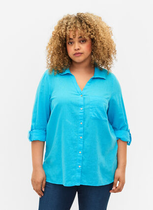 Koszula zapinana na guziki, Blue Atoll, Model image number 0