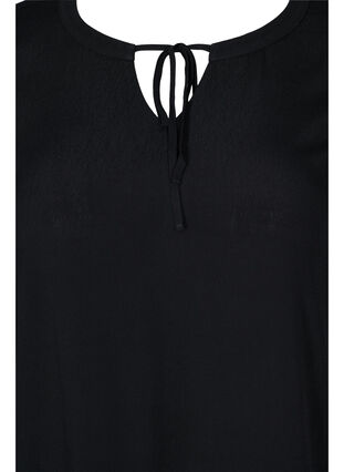 Wiskozowa sukienka z krótkim rekawem, Black, Packshot image number 2