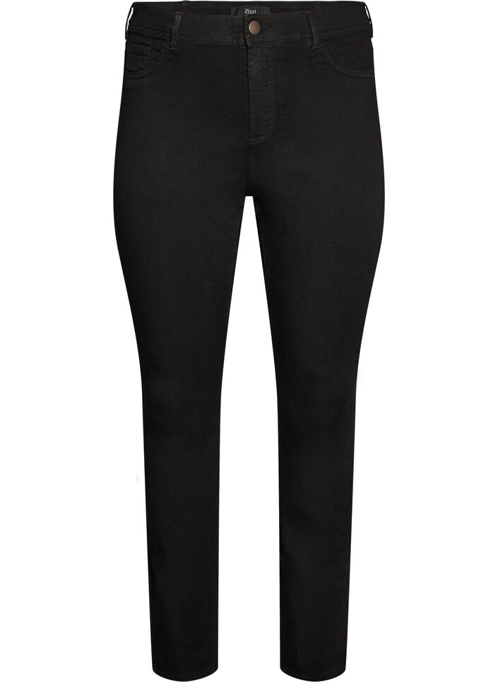 Jeansy Amy o kroju super slim fit z wysokim stanem, Czarne, Packshot image number 0