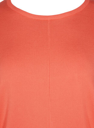 Dzianinowy sweter z okraglym dekoltem, Living Coral, Packshot image number 2