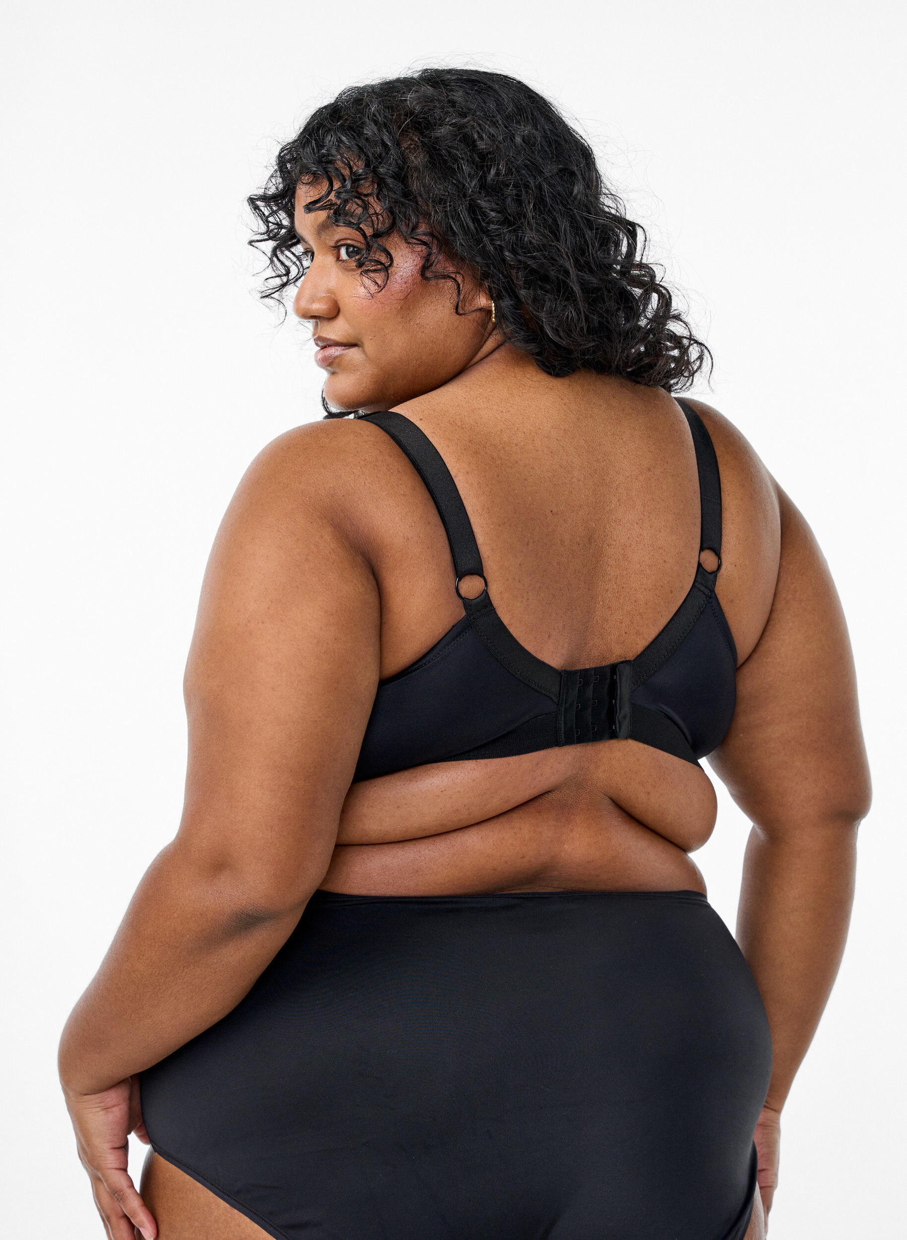 Zizzi Biustonosz bez fiszbin z koronka, Czarne, Model image number 2