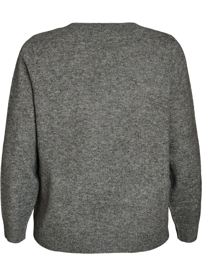 Sweter ze zlota kokardka, Szary, Packshot image number 1