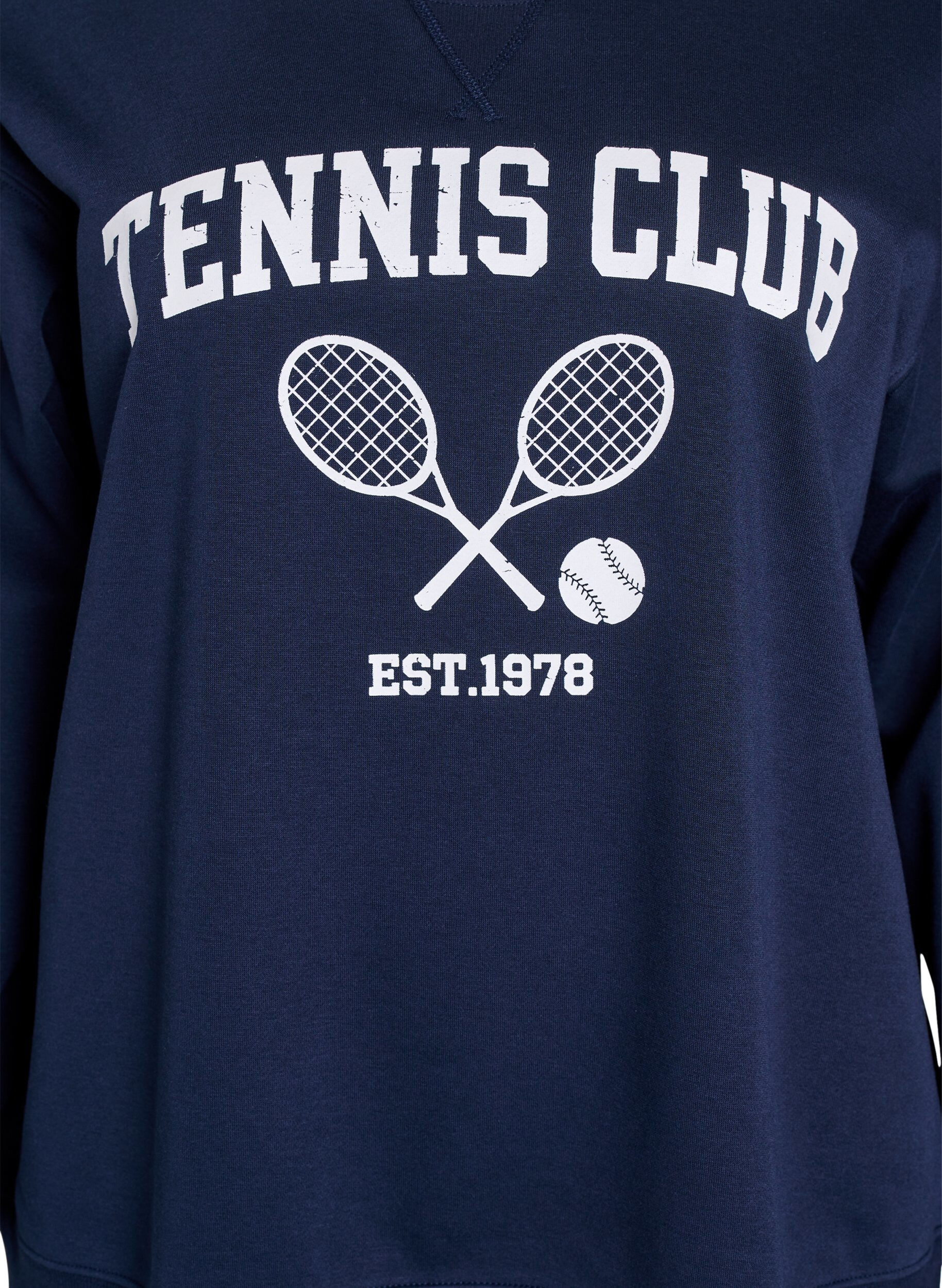 Zizzi Sportowa bluza z nadrukiem, Niebieskie, Packshot image number 2