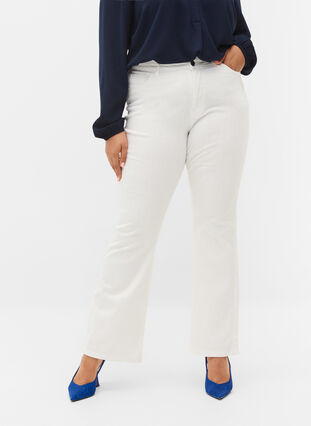 Jeansy typu bootcut Ellen z wysokim stanem, White, Model image number 2