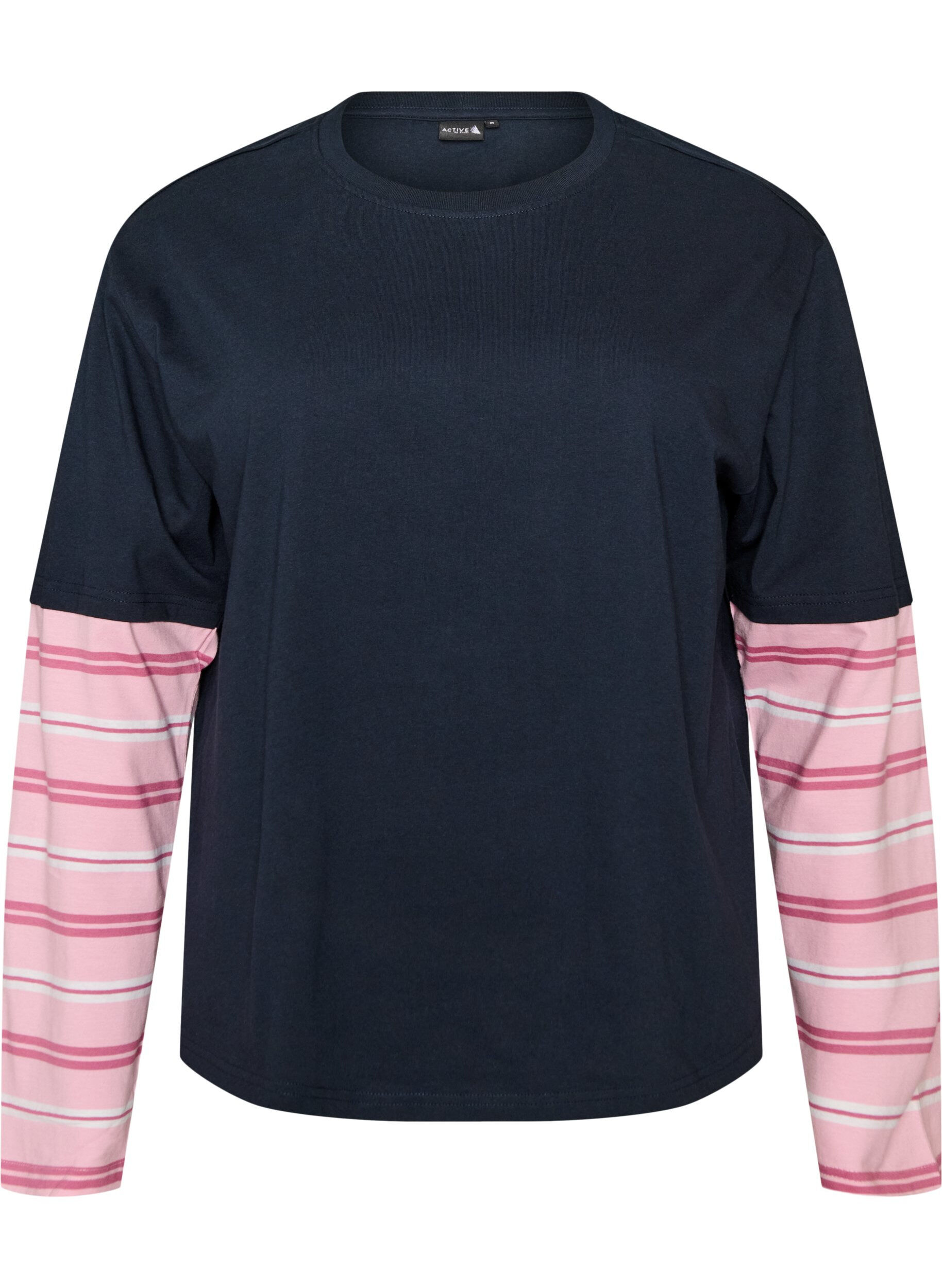 ZizziKoszulka o sportowym, warstwowym wygladzie, Niebieskie, Packshot image number 0