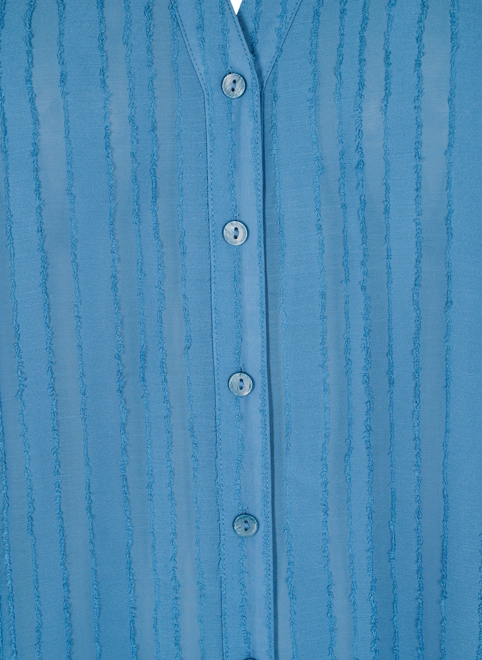 Zizzi Bluzka koszulowa w paski z przezroczystymi paskami, Niebieskie, Packshot image number 2