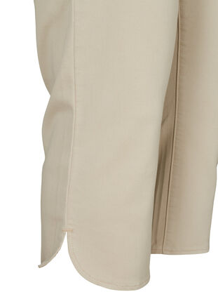 Dopasowane spodnie capri z mieszanki bawelny, Rainy Day, Packshot image number 3