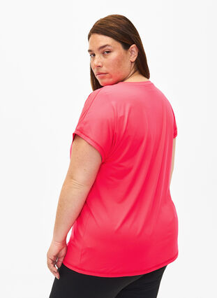 Koszulka treningowa z krótkim rekawem, Neon Diva Pink, Model image number 1
