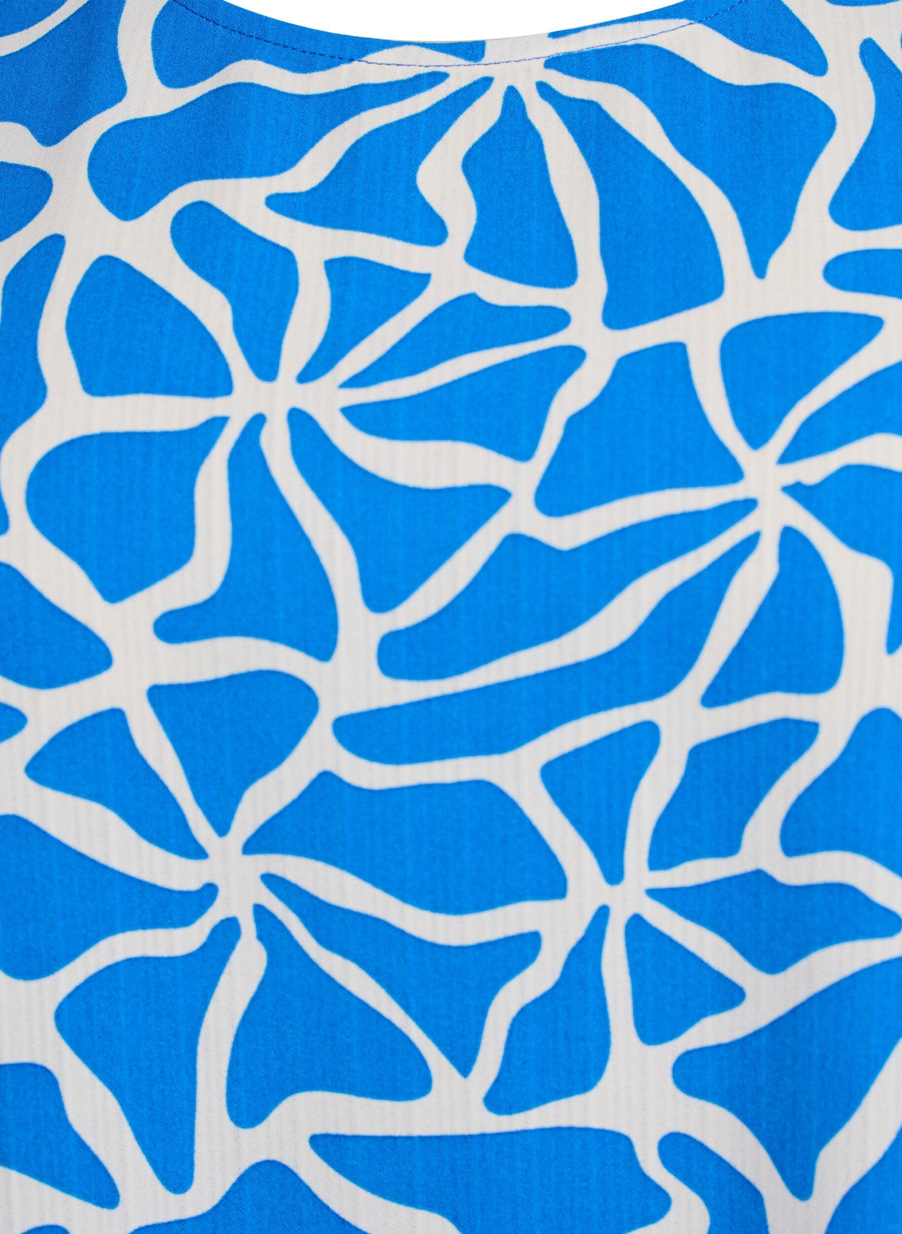 Zizzi Bluzka z kr&oacute;tkim rekawem i okraglym dekoltem, Niebieskie, Packshot image number 2