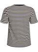 T-shirt w paski o prazkowanej fakturze, Czarne, Packshot image number 1