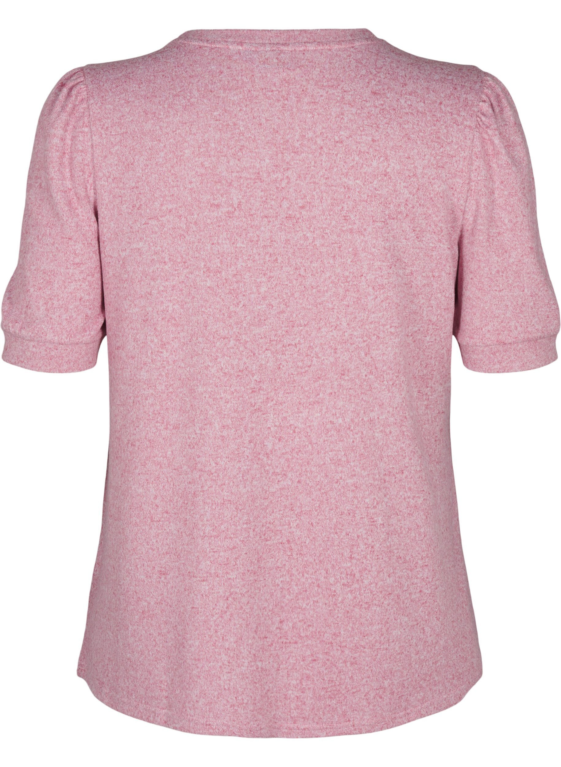 Zizzi Bluzka z guzikami i kr&oacute;tkimi bufiastymi rekawami, Czerwony, Packshot image number 1