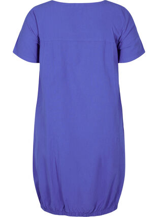 Bawelniana sukienka z krótkim rekawem, Dazzling Blue, Packshot image number 1