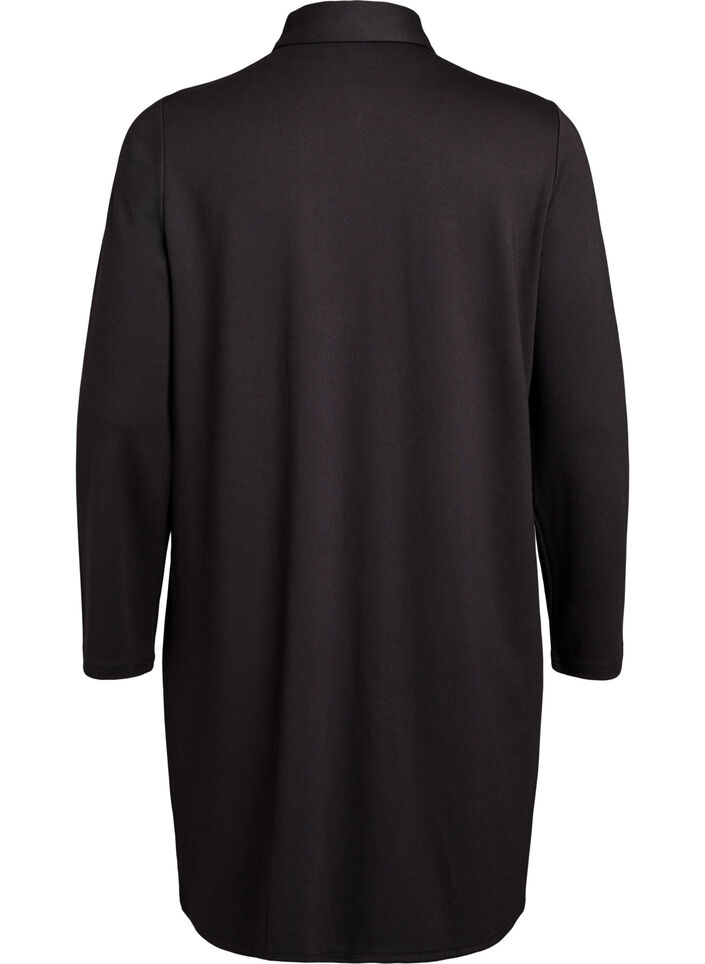 Sukienka koszulowa z ozdobnymi guzikami, Czarne, Packshot image number 1
