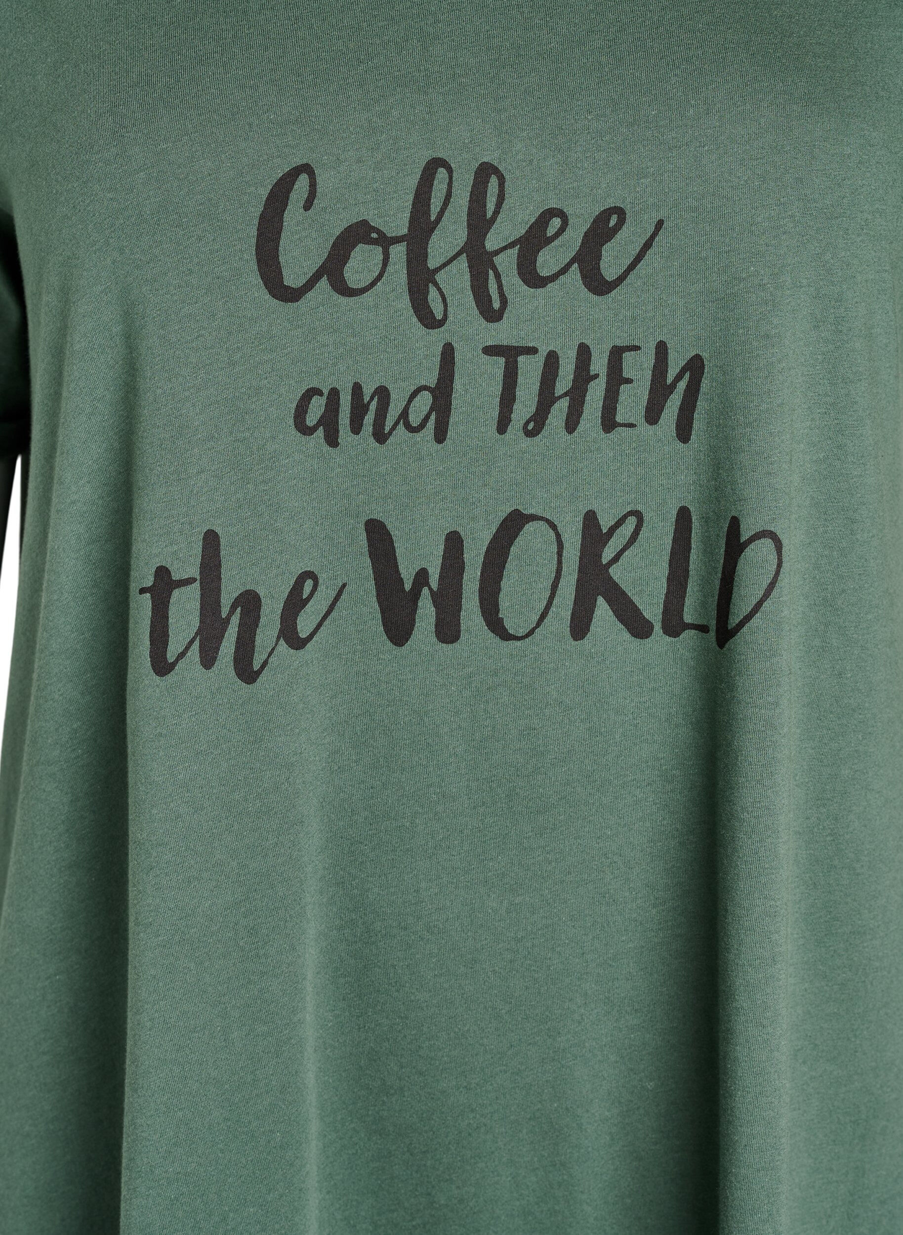 ZizziKoszula nocna z kr&oacute;tkim rekawem, wykonana z bawelny organicznej, Zielony, Packshot image number 2