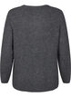 Melanzowy sweter z okraglym dekoltem, Dark Grey Black Mel., Packshot image number 1