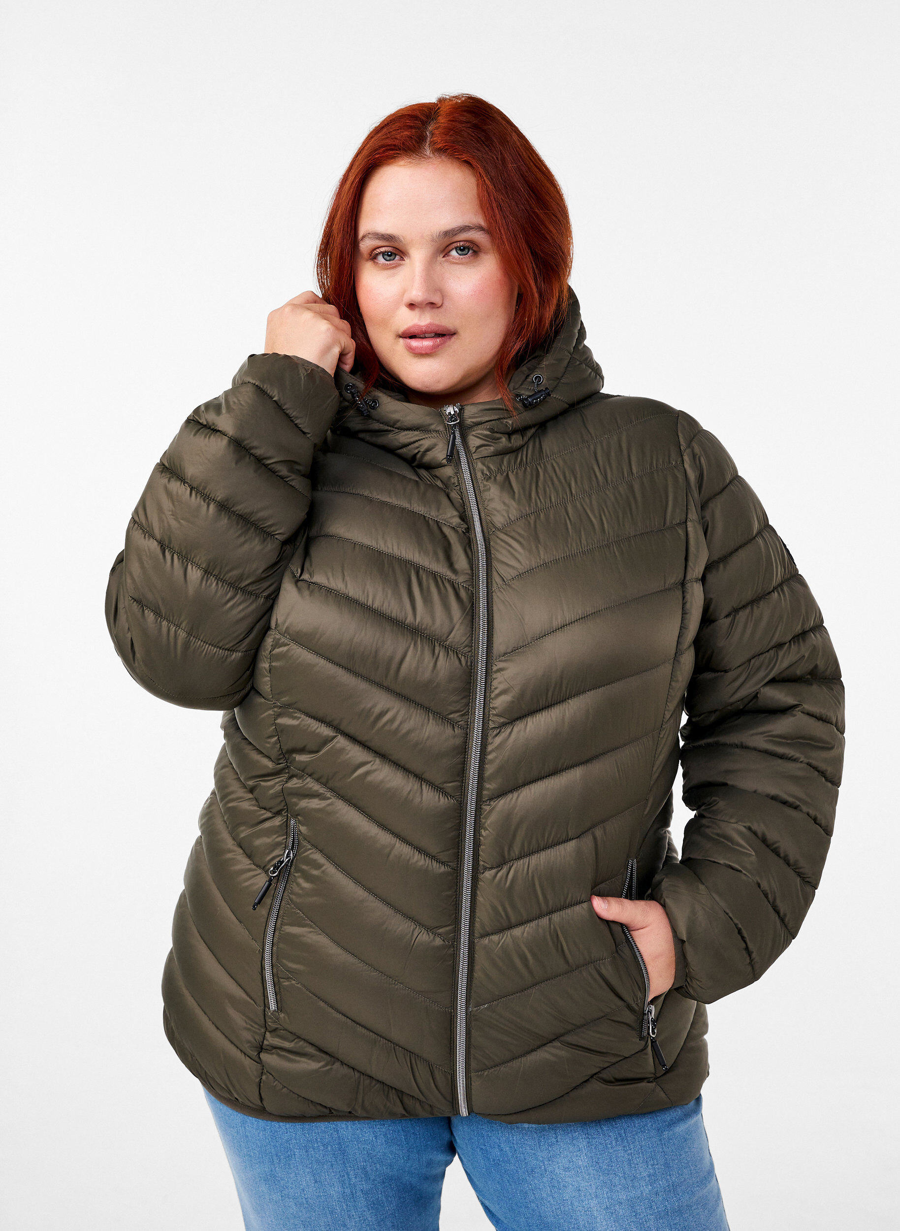 ZizziLekka kurtka z kapturem, Zielony, Model image number 0