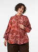 Wiskozowa bluzka we wz&oacute;r paisley i z falbankami, Pomarańczowy, Model image number 0