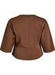 Bluzka peplum z rekawami do lokcia, Brązowy, Packshot image number 1