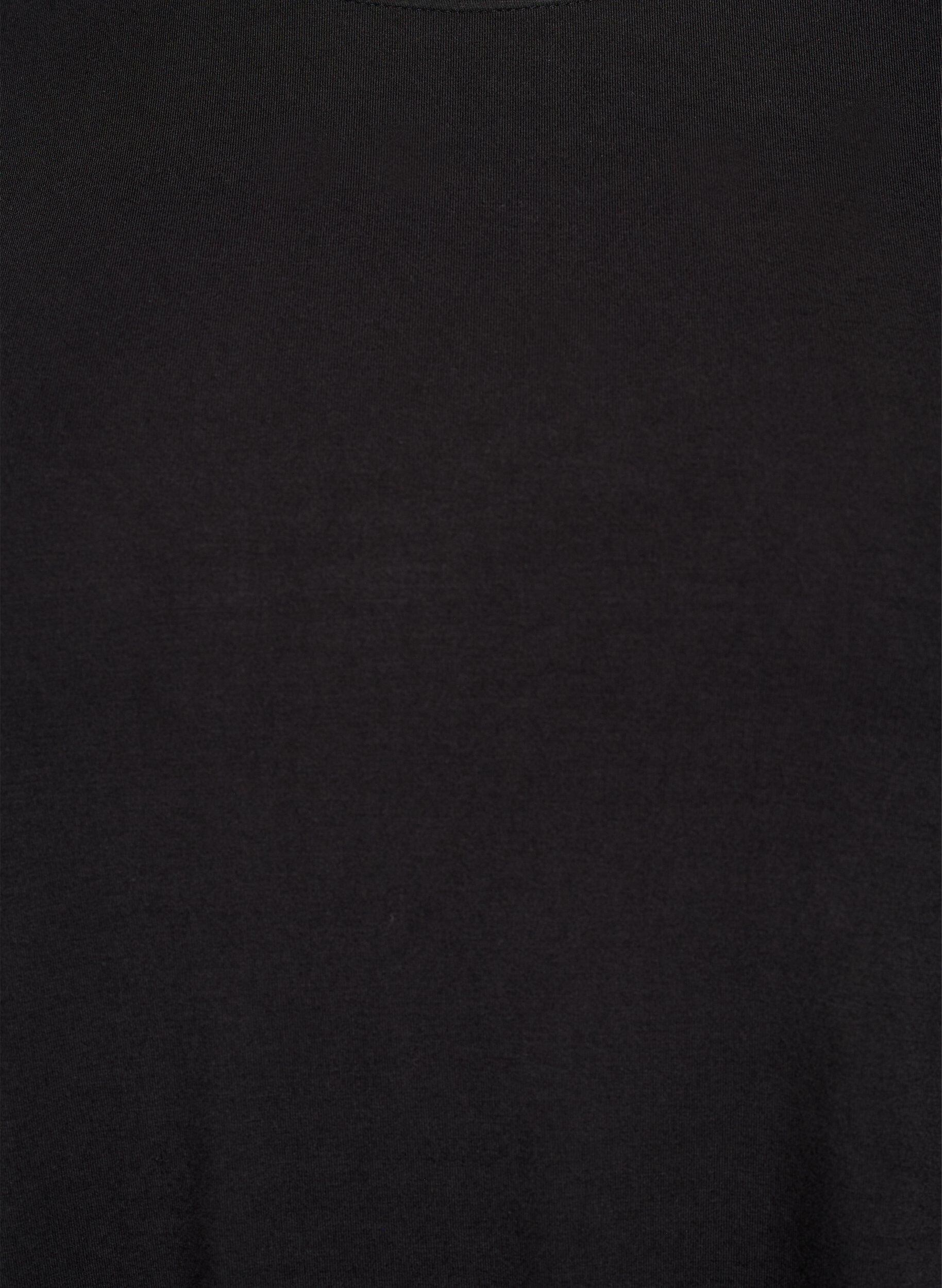 Zizzi Bluzka w jednolitym kolorze z dlugim rekawem, Czarne, Packshot image number 2