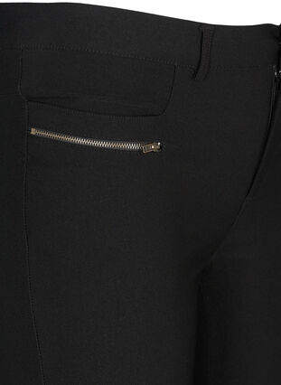 Dopasowane spodnie 3/4 z suwakami, Black, Packshot image number 2
