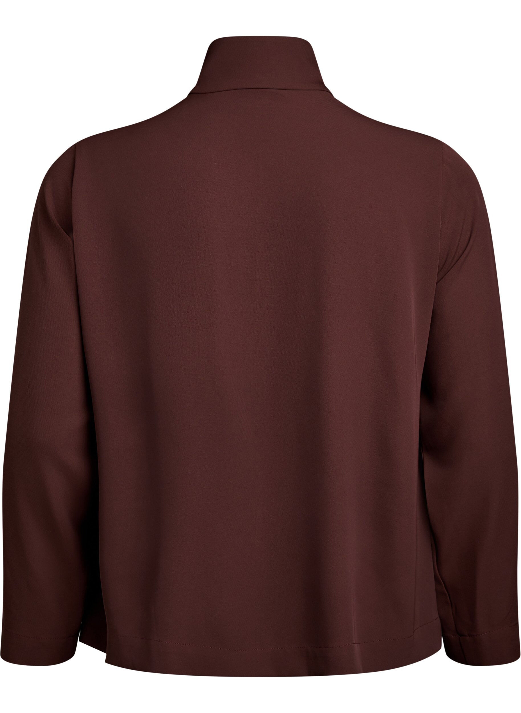 Zizzi Kurtka dresowa ze sportowymi detalami i zamkiem blyskawicznym, Brązowy, Packshot image number 1