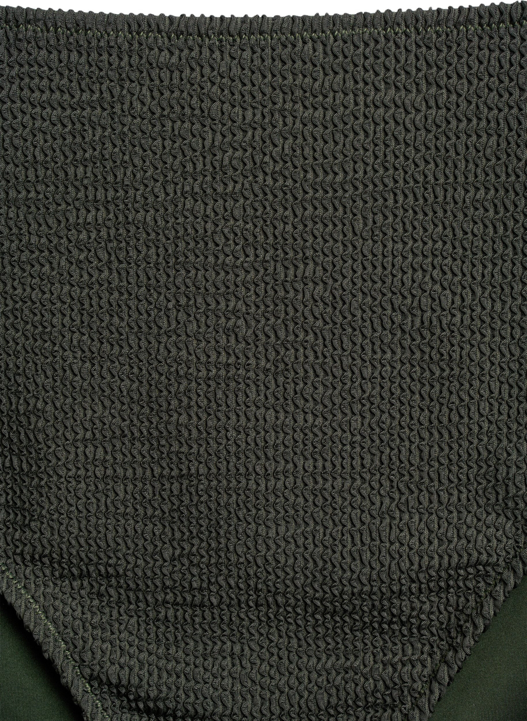 Zizzi D&oacute;l bikini z faktura i wysoka talia, Zielony, Packshot image number 2