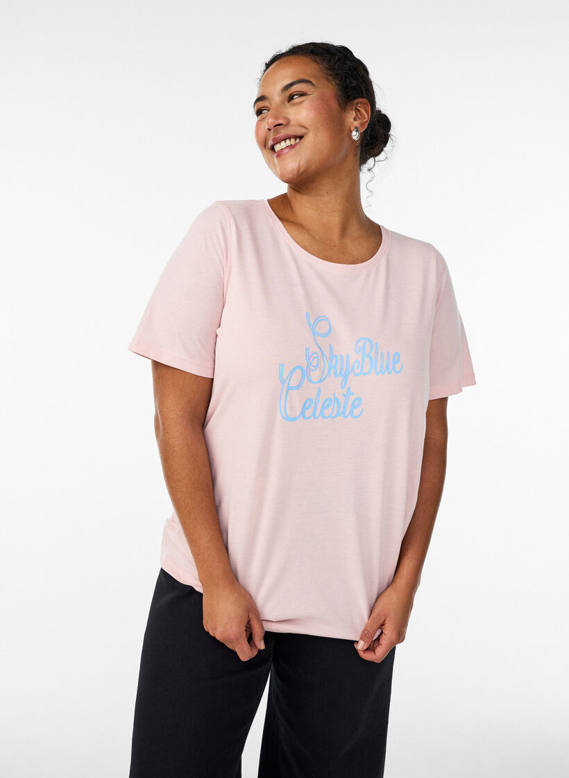 Koszulka z nadrukiem, R&oacute;żowy, Model image number 0