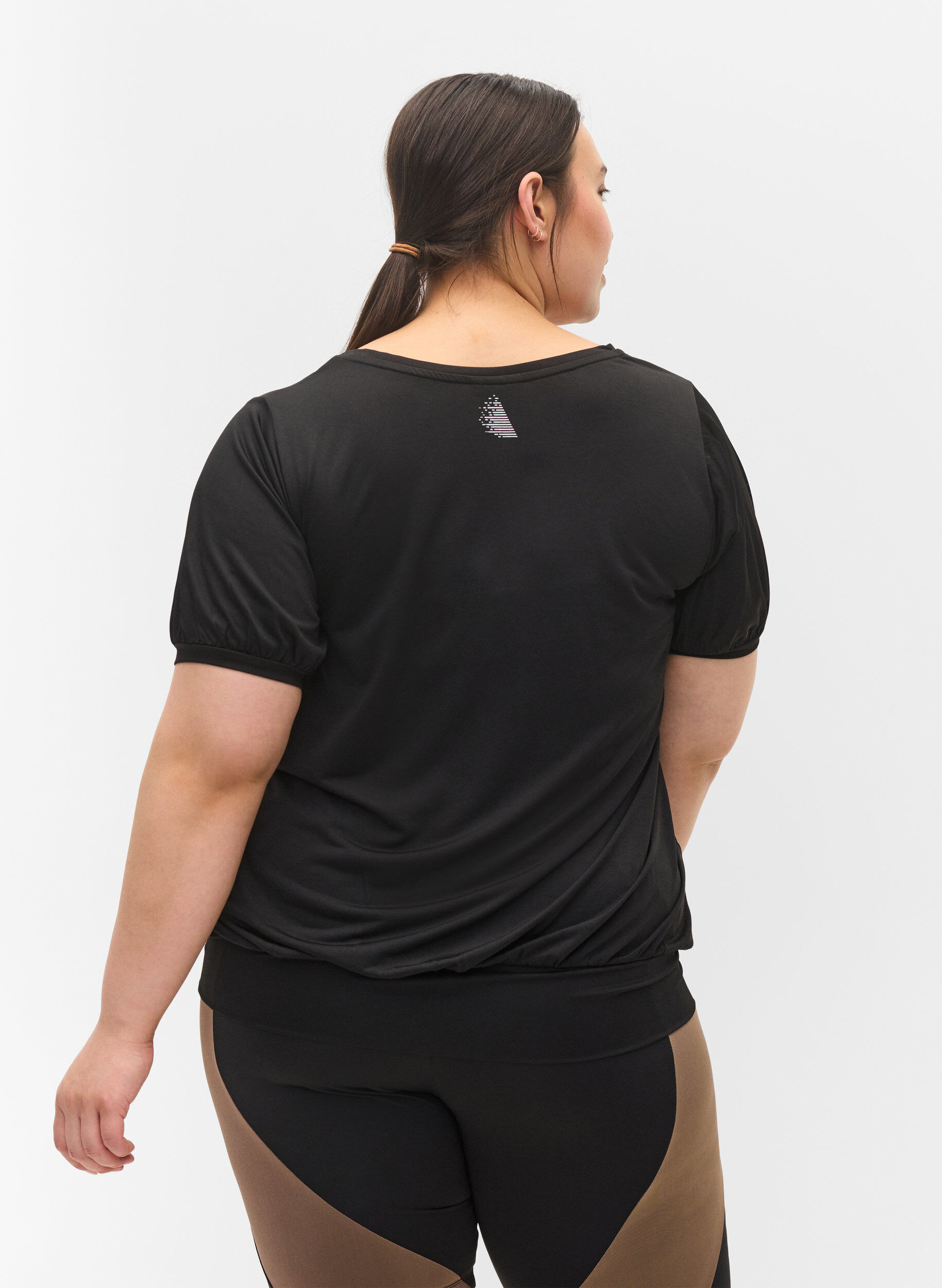 Zizzi Short-sleeved exercise top, Black, Model image number 1