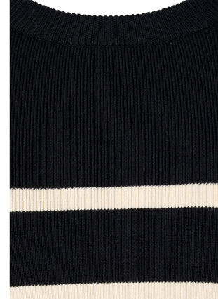 Wiskozowy sweter w paski, Black/Sandshell S., Packshot image number 2