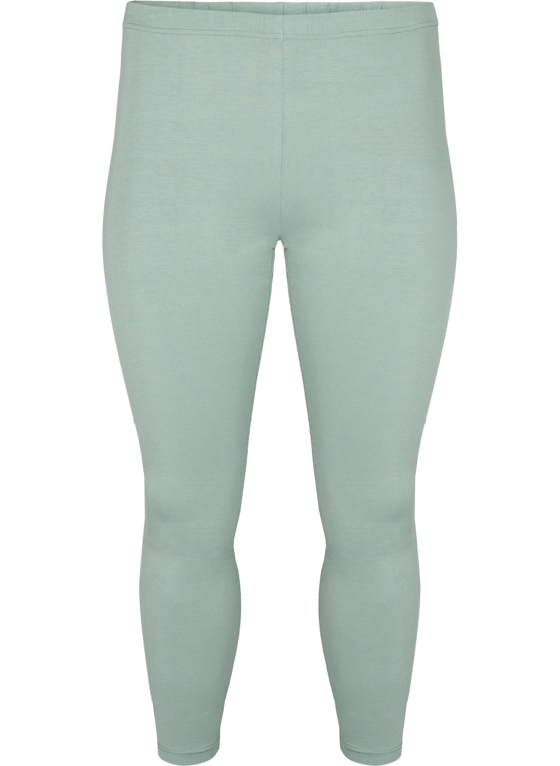 Zizzi Legginsy z wiskozy w stylu basic, Zielony, Packshot image number 0