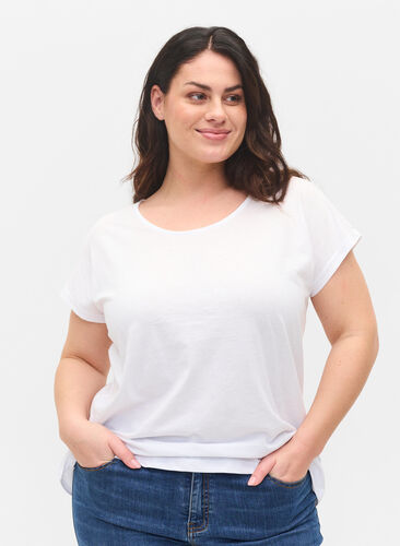 Koszulka z mieszanki bawelny, Bright White, Model image number 0