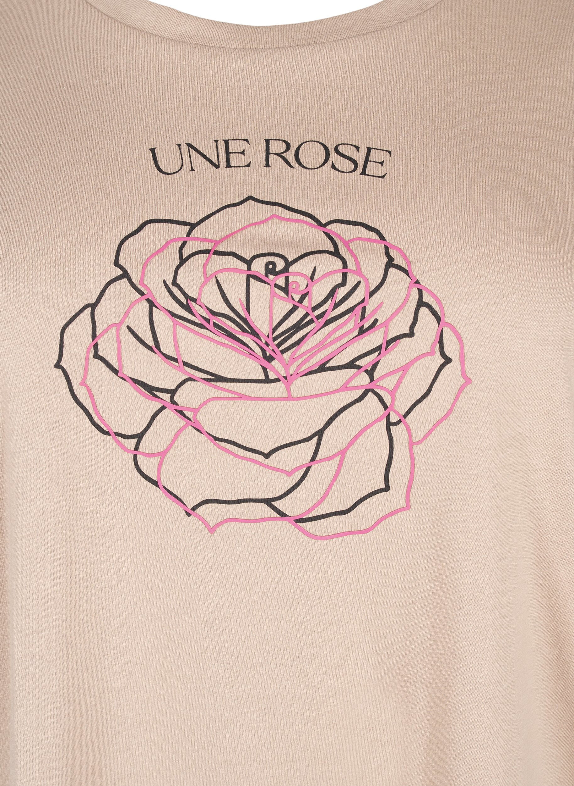 Zizzi Bawelniana koszulka z nadrukiem, S. Mink w. Flower, Packshot image number 2