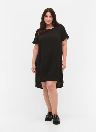 Sukienka z krótkim rekawem, Black, Model image number 2