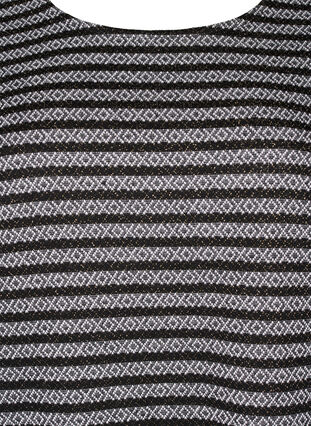 Bluzka w paski z okraglym dekoltem, Black Stripe, Packshot image number 2