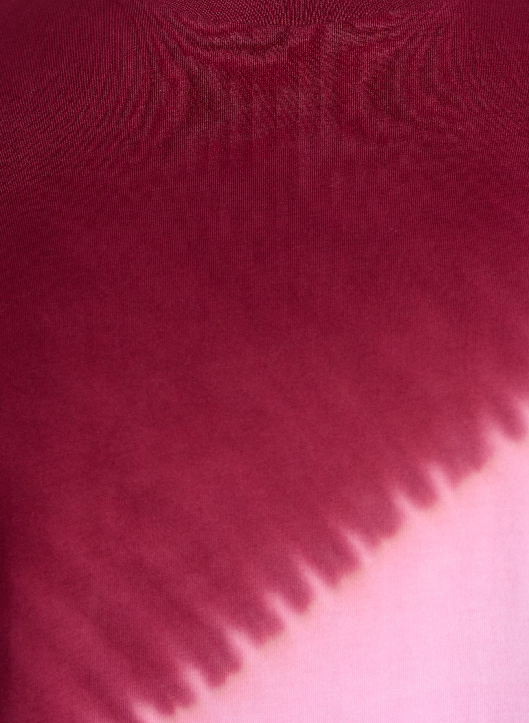 Zizzi T-shirt dip-dye z bawelny organicznej, Czerwony, Packshot image number 2