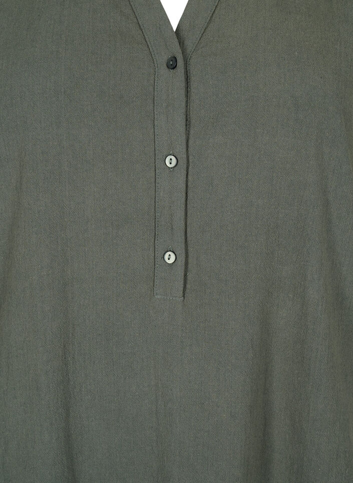 Flash - Bawelniana sukienka midi z krótkim rekawem, Balsam Green, Packshot image number 2