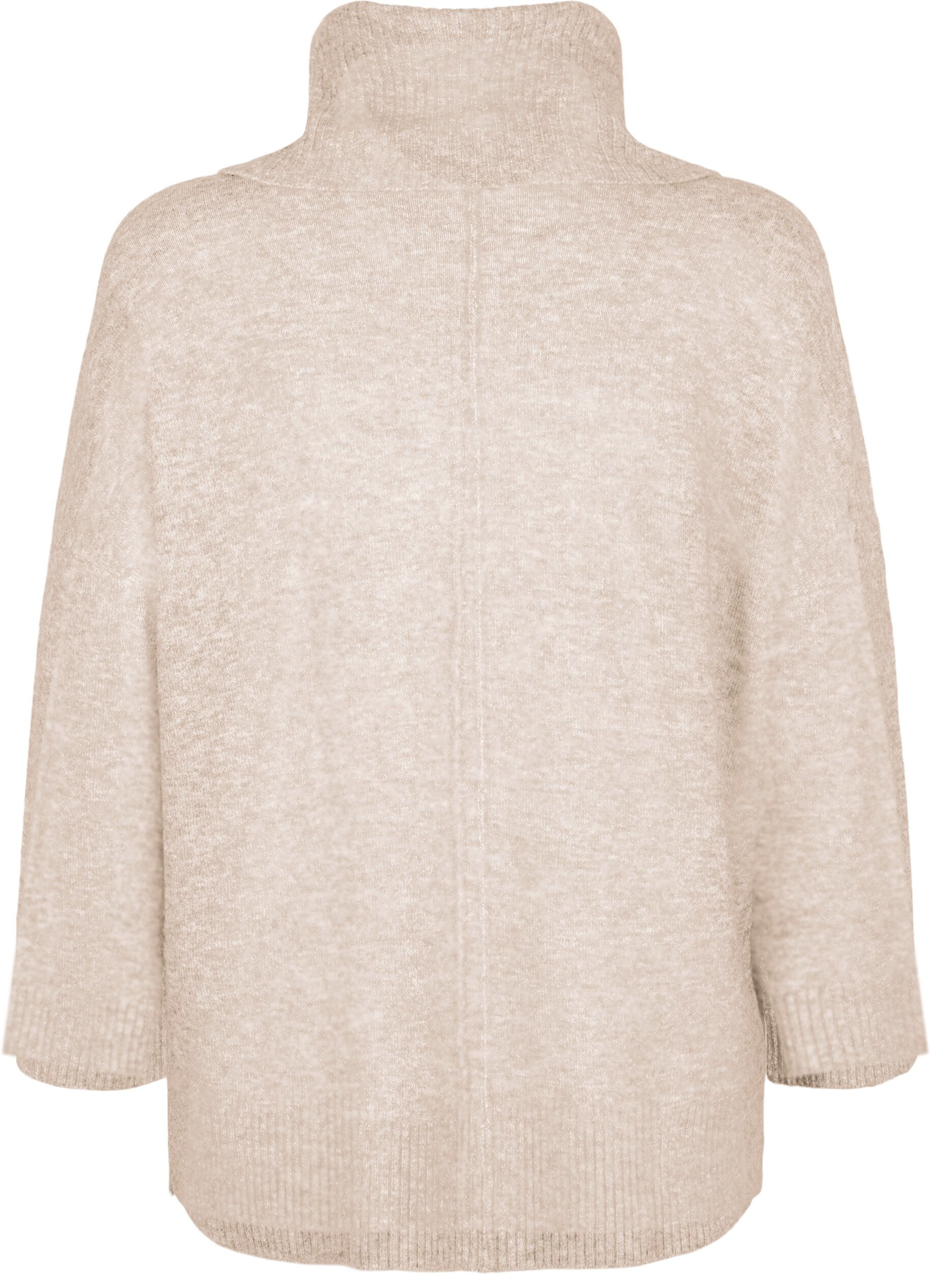 Zizzi Melanzowy sweter z dzianiny z golfem, Simply Taupe Mel., Packshot image number 1