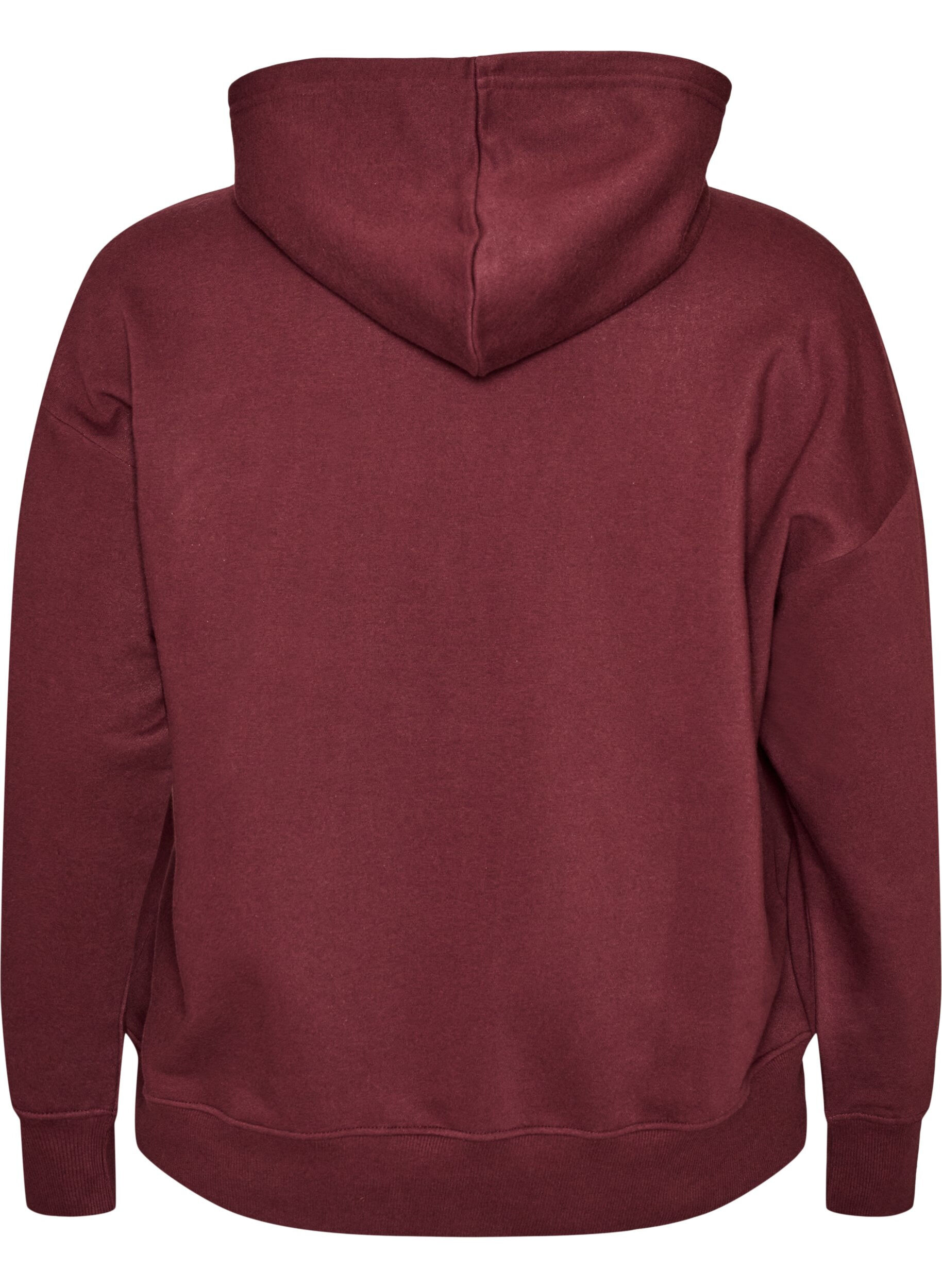 ZizziBluza z kapturem z nadrukiem na piersi, Czerwony, Packshot image number 1