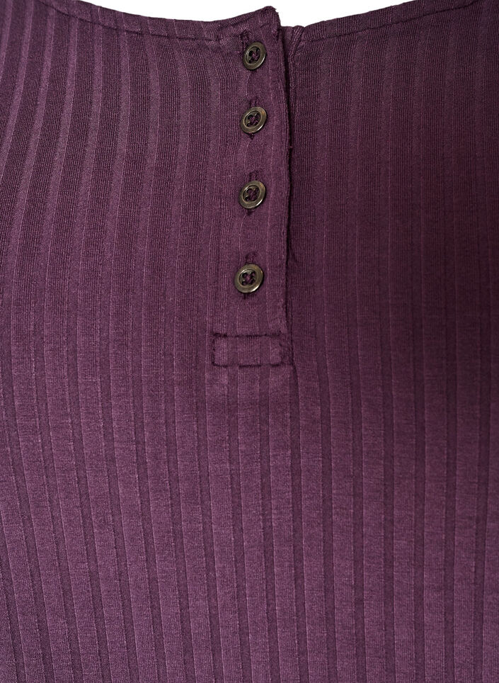Szlafrok wykonany z dzianiny wiskozowej o ryflowanej fakturze, Fioletowy, Packshot image number 2