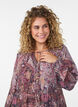 Sukienka midi z nadrukiem paisley i elastyczna talia, Fioletowy, Model image number 2