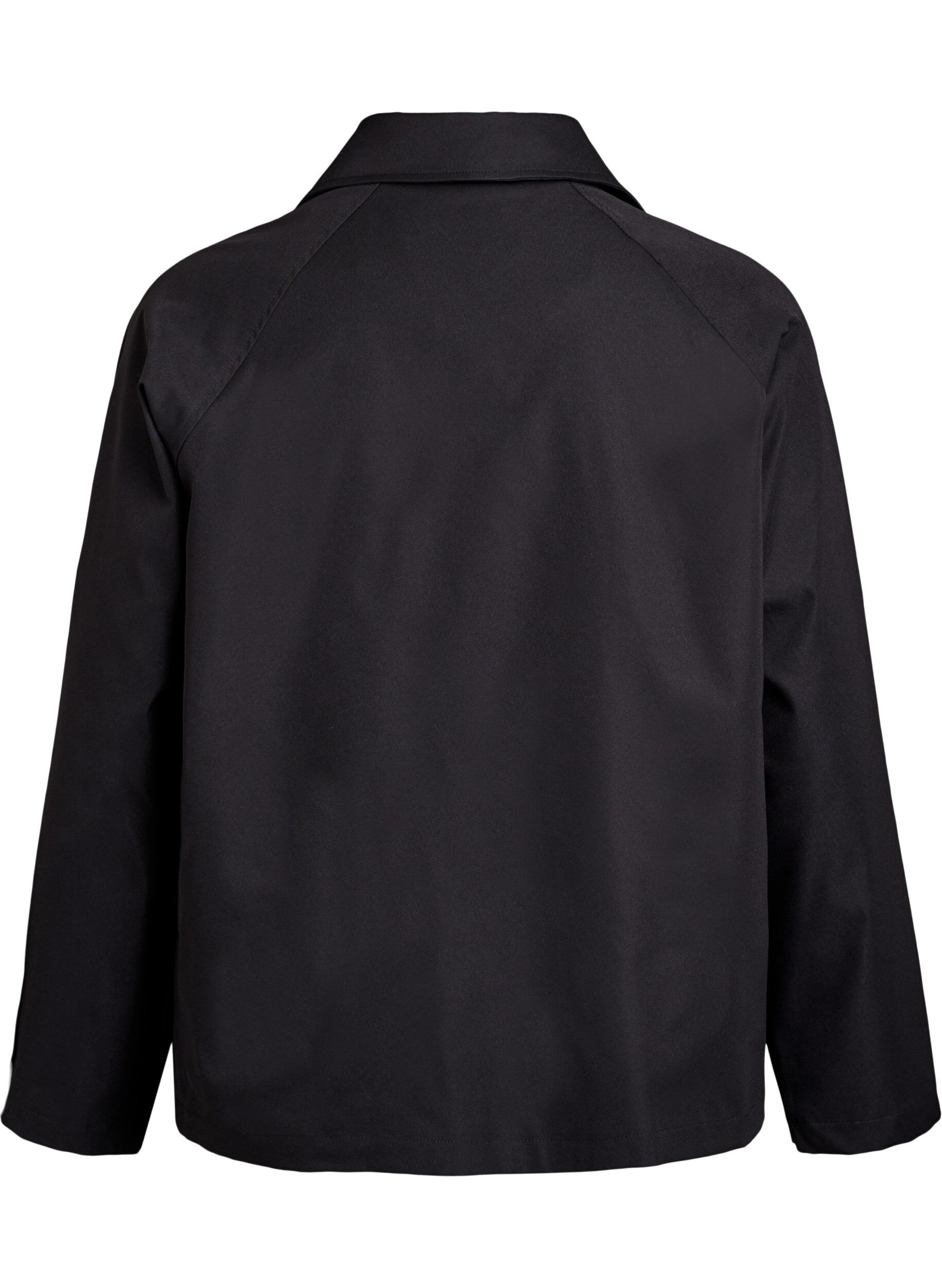 Zizzi Kr&oacute;tki trencz z kieszeniami, Czarne, Packshot image number 1