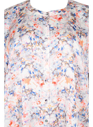Wzorzysta sukienka koszulowa z zapieciem na guziki, B.White graphic AOP, Packshot image number 2