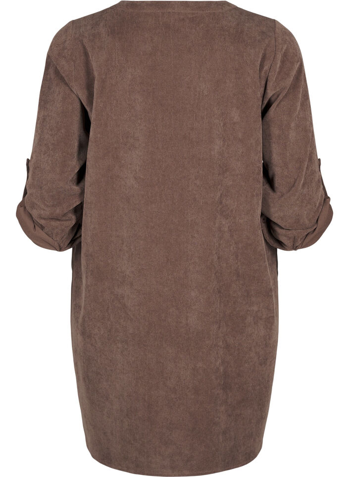 Aksamitna sukienka z suwakiem, Chocolate Martini, Packshot image number 1