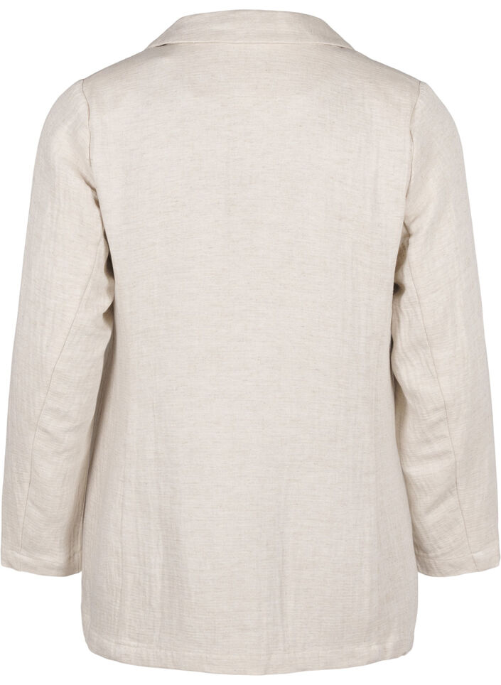 Marynarka z mieszanki materialów z lnem, Rainy Day, Packshot image number 1