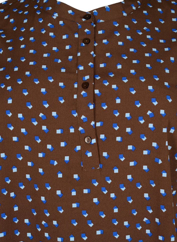 FLASH – tunika z dlugim rekawem i nadrukiem, Chicory Coffee AOP, Packshot image number 2